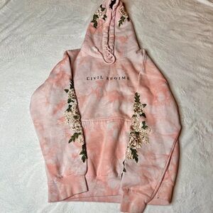 Civil Regime Pink Tie Due Hoodie Women’s Size Small